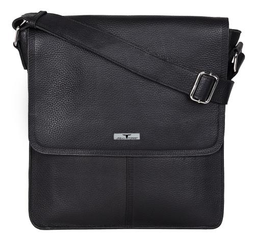 Urban Forest Zack Black Leather Messenger Bag for Men - JioMart