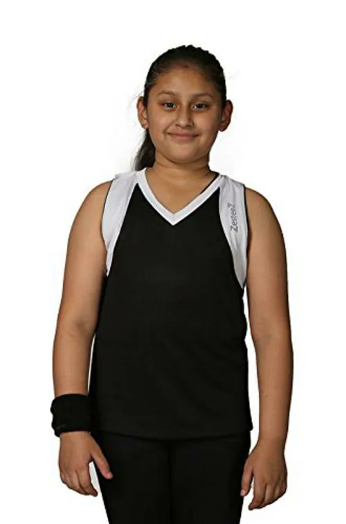 Wearica Clothing Zesteez Girls Black ,White Polyester T-shirts (8-9 Y)