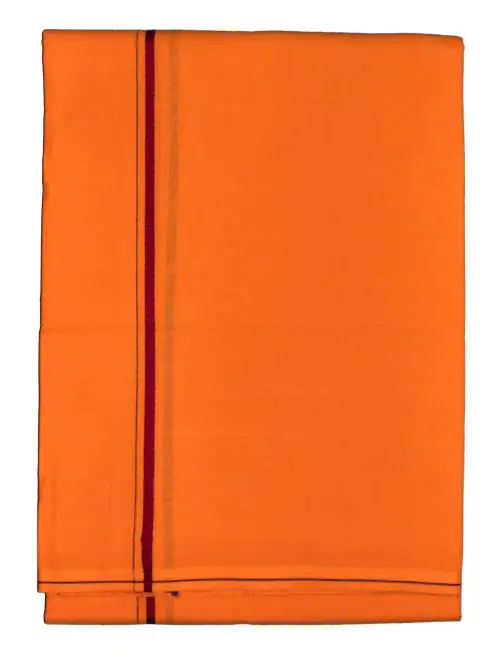 Prakasam Cotton Mens Single (1.28X2.00 mtrs) Medium Kaavi Colour Dhoti