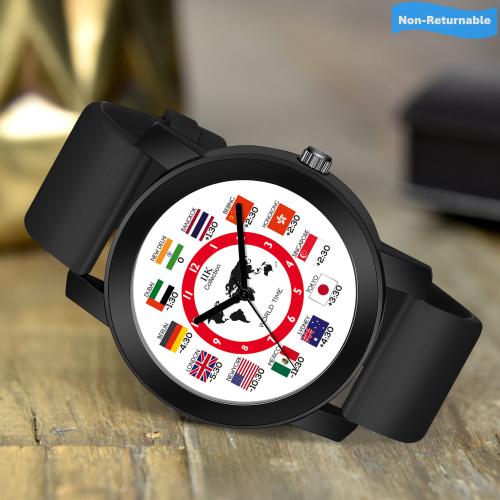 IIK COLLECTION Watches for Men Round Numerical Dial Analogue Men Watch|Long Battery Life| Long Lasting Polish/Adjustable Fixable Silicon Strap|Watches for Boys. (IIK-972MN))