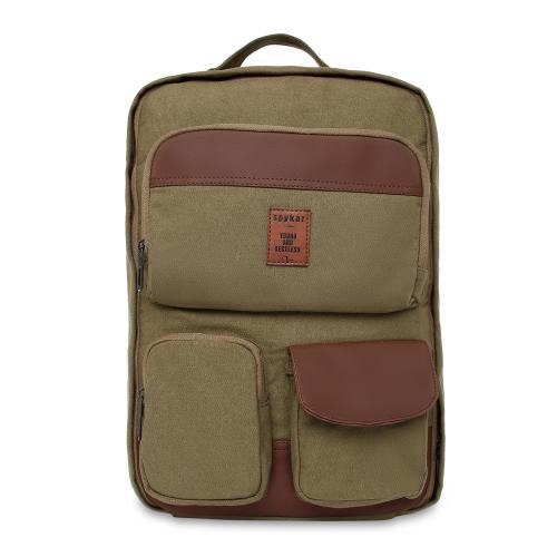 Spykar Olive Canvas Backpacks