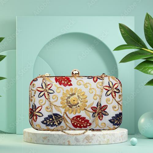 Mammon Women's Clutch (br-chakri) (Multi-color2)