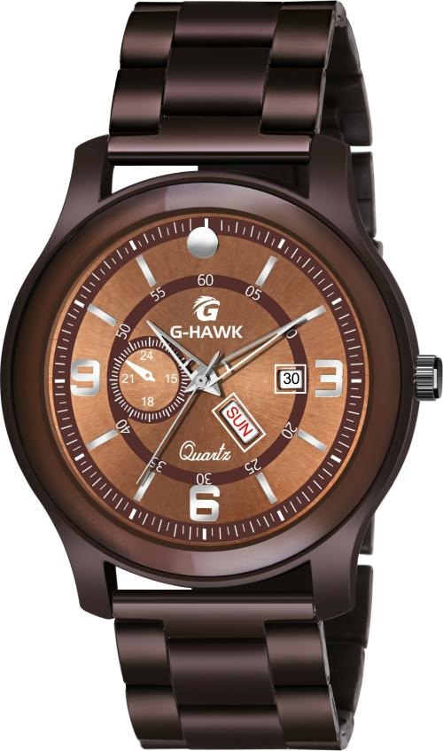 G-HAWK Analog Multicolor Dial Brown Strap Watch for Men