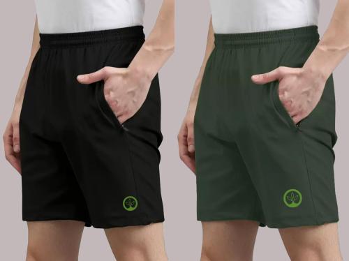 Shine N Show Men And Women Black Solid Elastane Pack Of 2 Boxer Shorts (3Xl)