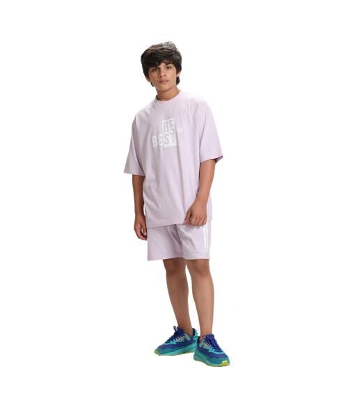 Sid Rock Cotton Spandex Co-ord Set|Eye Relaxed Pastel Color| Summer Style| T'shirt & Shorts set for Boys