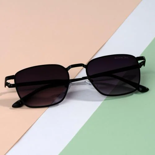 ROYALTAIL BLUE METAL FRAME AND GLASS SQUARE SUNGLASSES FOR MEN & WOMEN