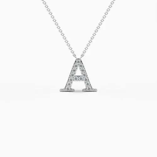 Glacier DIAMONDS & JEWELRY Initial/Alphabet Custom Diamond Pendant With Chain