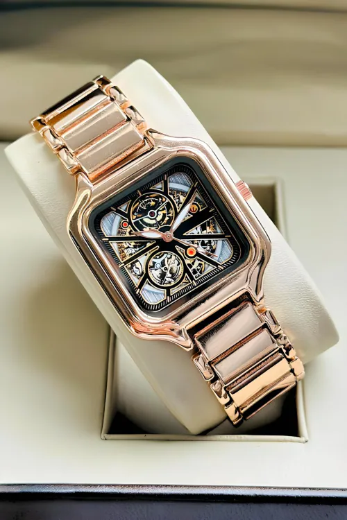 Buy ILOZ Luxury New Rose Gold Elegant Look Women Fashion Analog