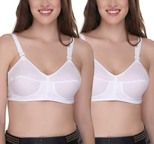 SONA Women's Bee Heart Cotton Straps T-Shirt Bra Full Coverage Non Padded Cotton