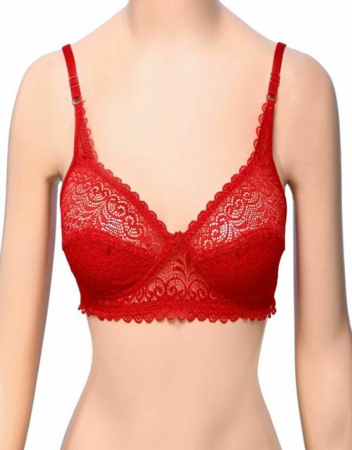 Buy BOOMBUZZ Women Lycra Lace Non Padded Full Coverage Bra Lingerie