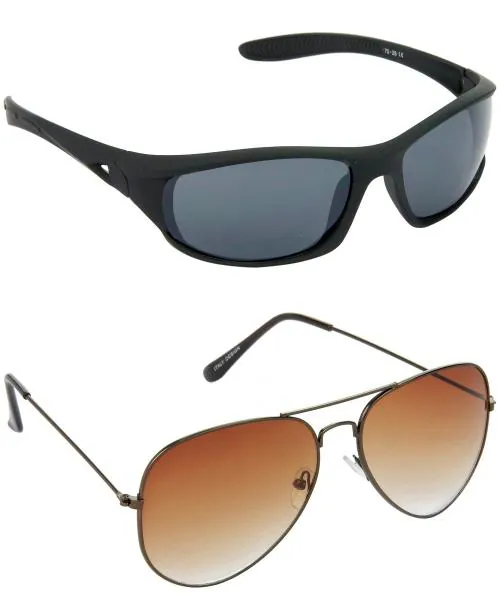 Buy Red Leaf Men & Boys Sports & Aviator Sunglasses Black & Brown Frame