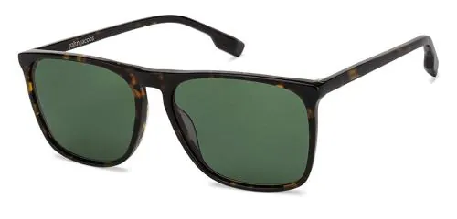 John Jacobs UV Protection Rectangle Full Rim Green Sunglasses Men and Women Large JJ S11089
