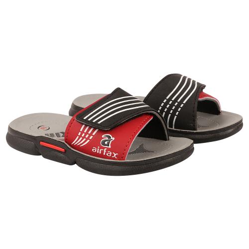 AIR FAX Unisex Kids Slip on Slippers Casual Outdoor Flip Flops Slides (HURRICANE_AIR_BLACK_10)