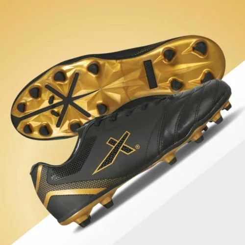 Vector X Blaze-2.0 Football Shoes for Men's (Black-Gold)