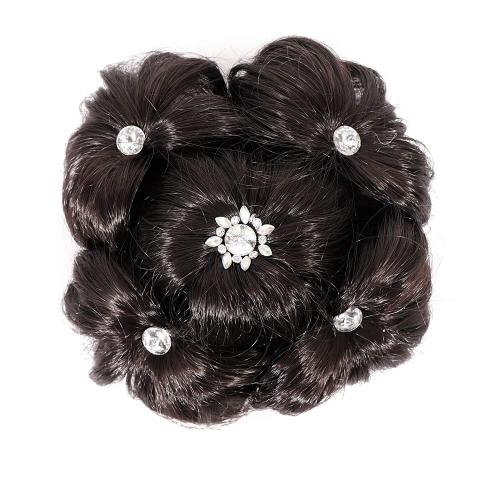 Buy Navmav Black Synthetic Bridal Hair Bun Extension Artificial Juda