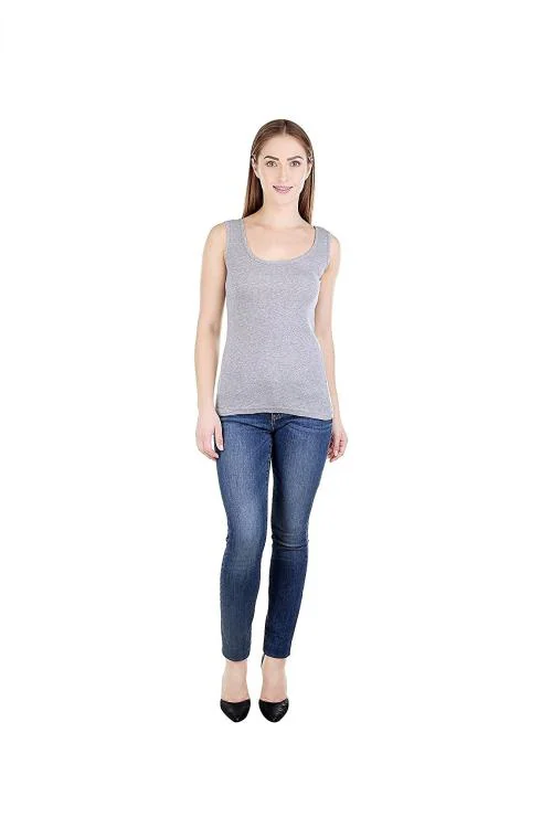 VANILLAFUDGE Top Camisole Sando Spaghetti Inner Wear Camis for Women, Girls (GREY)_XL camisole |camisole for women | girls vest
