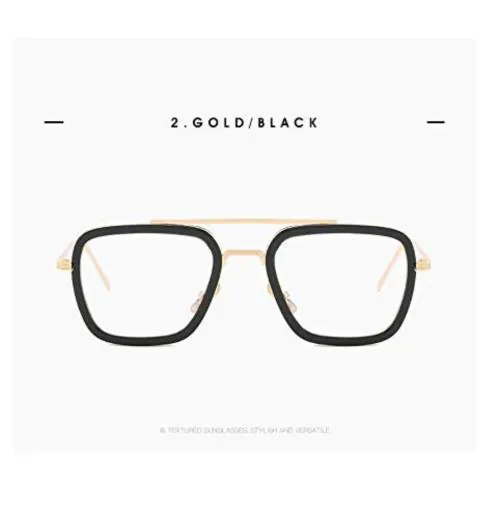 SIDEWOK Metal Body Square Metallic Sunglasses for Men and Boys (SUN-TSK-BLK-TRNS)