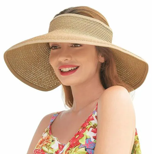 Palay Sun Hat For Women Extra Wide Brim Straw Beach Cap For Women Stylish Summer Hats Fold Sun Hat, Sun Protection Hat Cap For Girl Women