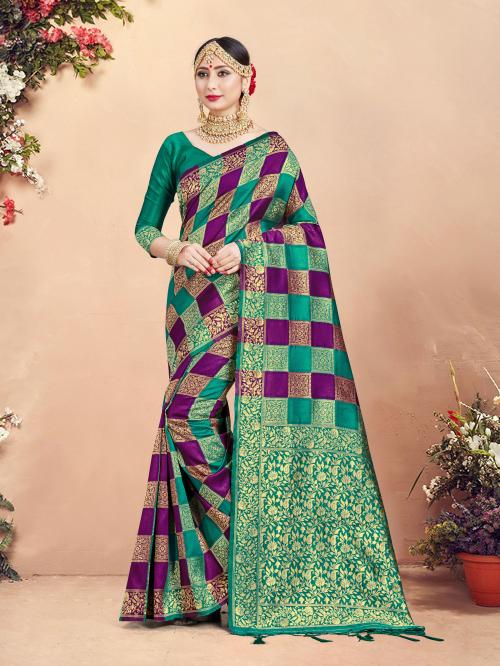 TIRA Women Fashion Silk Blend Wedding & Festive Multicolor Color Saree saree / saree for women / sarees / sarees latest / sari