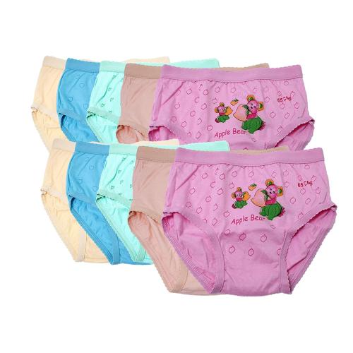Neoteric Pure Cotton Multi-Coloured Panties for Baby Girls & Kids (Pack of 10) - 70 cm