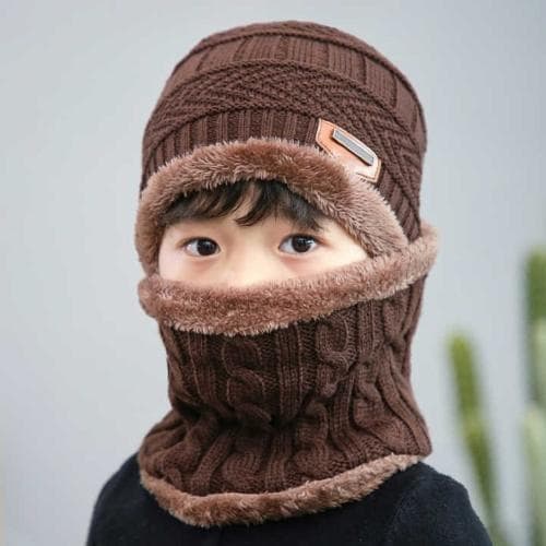 Eastern Club Woolen Winter Cap with Neck Scarf for Boys and Girls/Kids Winter Cap (Age 7-14 Year