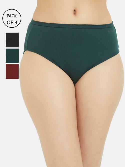 FRUIT OF THE LOOM Women's Assorted Solid Cotton Pack Of 3 Hipster Briefs