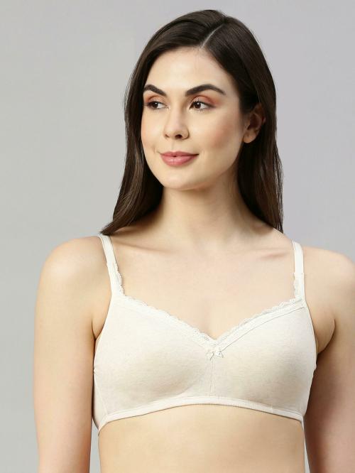 Enamor A017 Smoothening Balconette Cotton T-shirt Bra for Women- High Coverage, Padded and Wirefree