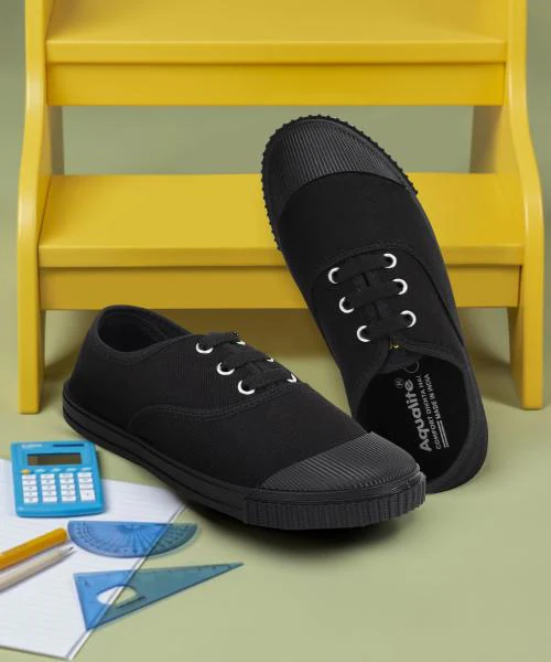 Buy Aqualite Boys, Girls Black School Shoes Online at Best Prices in India 