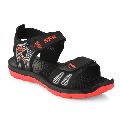 SFR SANJU-18 Black Red Sporty Casual Sandals for Men