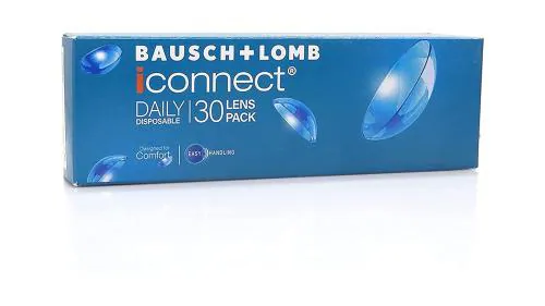 Bausch and Lomb Iconnect Daily Disposable Contact Lens - 30 Lens Pack (-6.50)