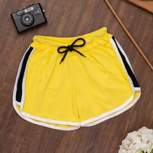 Powermerc Fashionable Cotton Solid Shorts for Women.