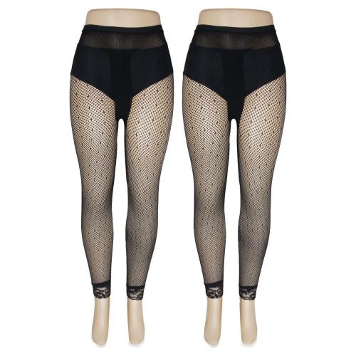 Neska Moda Women Black Fishnet Stockings