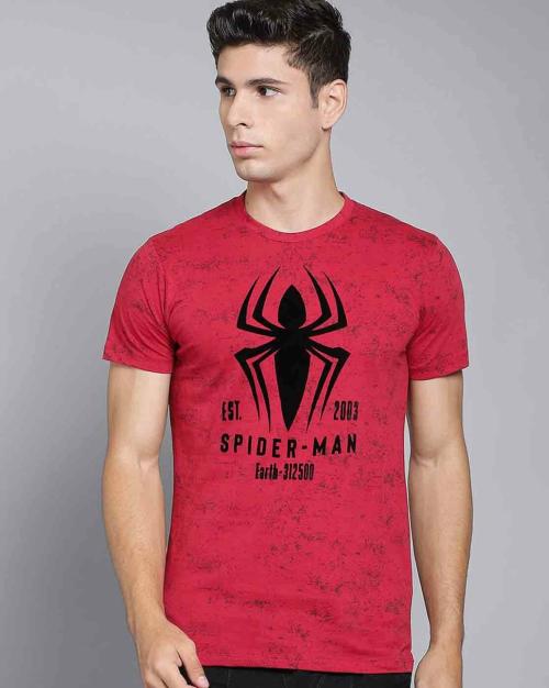 Free Authority Men Spiderman Red Tshirt