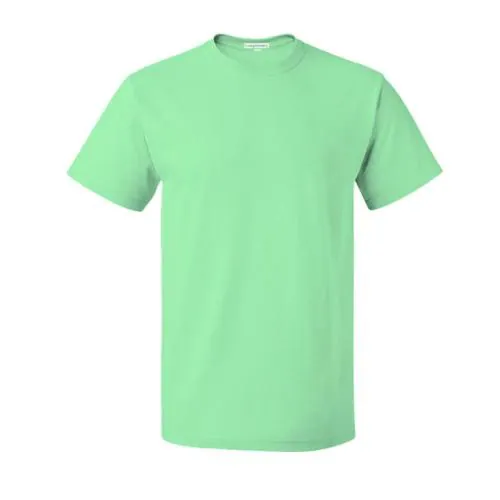 Lazychunks Men And Women Mint Green Solid Cotton Round Neck Half Sleeve T-Shirt