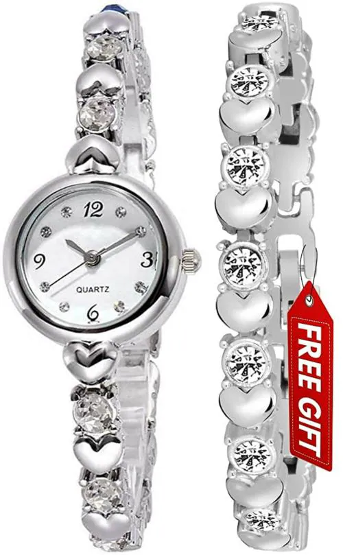 Acnos Analog White Dial Silver Strap Watch For Women - (AC65/BS26-SILVER)