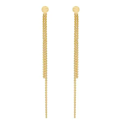 Giva Sterling Silver 18K Gold Plated Minimal Dangle Earrings For Women