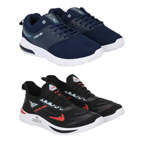 Buy Birde Men's Sport Shoes Combo of 2 (Black, Navy) Online at Best