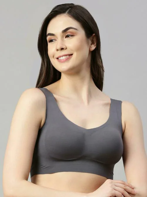 Enamor Womens F070-Padded Wirefree Full Coverage Ultra Smooth Freedom Bra