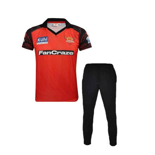 Teky SRH IPL Half Sleeve Fan Jersey Plain Tshirt With Trackpant 2024/25 For Boys & Men (2-3 Years) (Pack of 1)