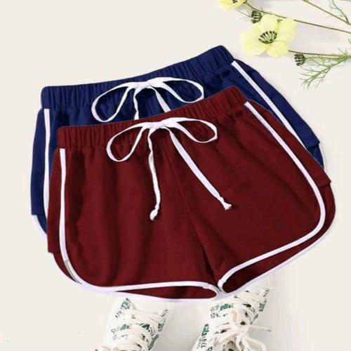 Powermerc Cotton Shorts Combo of 2 for Girls and Women