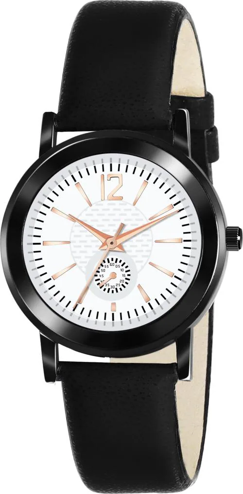Buy Praizy Times Analog White Dial Black Strap Watch For Women Online