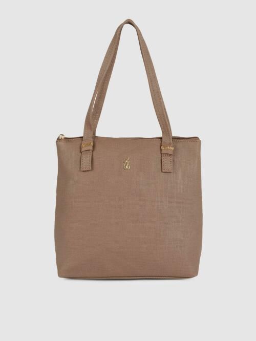 Baggit Beige Synthetic Leather Shoulder Bag For Women