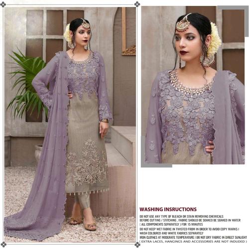 Hoor Tex Purple Pakistani Salwar Kameez With Duaptta Work