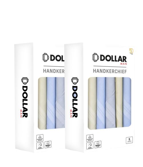 DOLLAR Men's Multicolor Solid 100% Cotton Pack of 10 Handkerchiefs