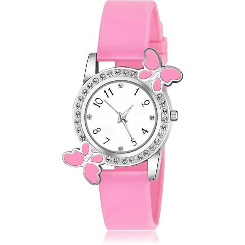 NEUTRON Treading Model butterfly Pink Colour Analog Plastic Belt Watch For Girls And Women - G99