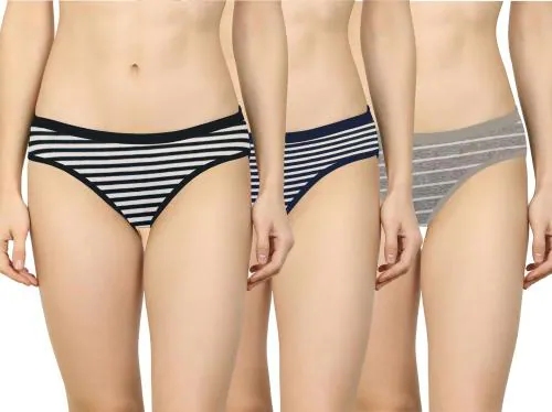 Aamarsh Women Multicolor Cotton Blend Pack Of 3 Hipster Panty (L)