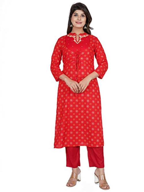 Pukhya Women Printed Straight Kurta