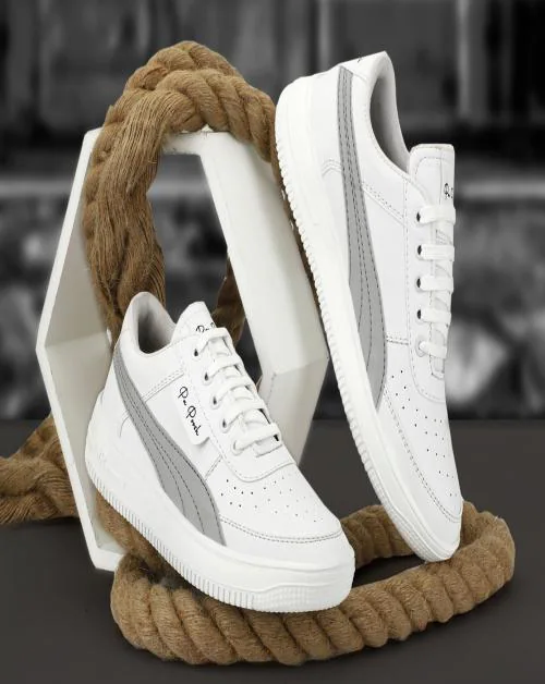 Pa Poosh Casual Sneakers for Men_White-9
