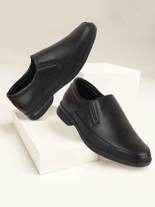 FAUSTO Men Black Formal Outdoor Office Slip On Shoes (13 UK)