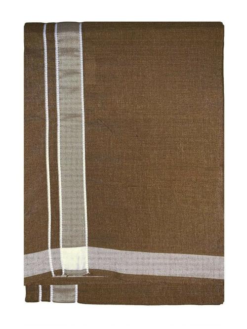PRAKASAM COTTON COTTON Mens Cotton Single (1.28x1.95 Mtrs) Colour Dhoti/Kerala Single Dhoti/Kerala Colour Pondu Dhoti/Brown Dhoti